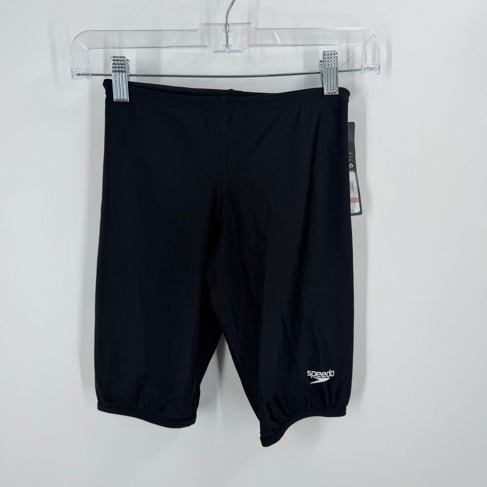 Speedo Jammer Swim Shorts Kids Size 12 Black UPF 50+ 87475114001